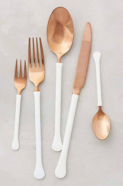 Copper and Enamel Cutlery
