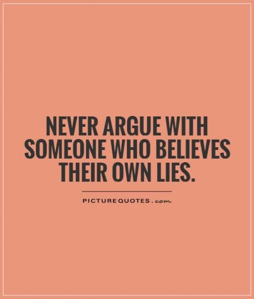 never argue